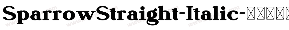 SparrowStraight-Italic字体转换