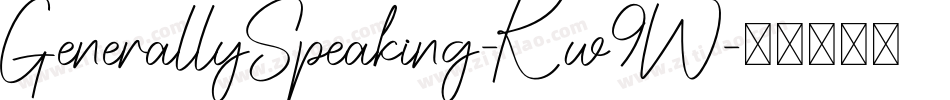 GenerallySpeaking-Kw9W字体转换