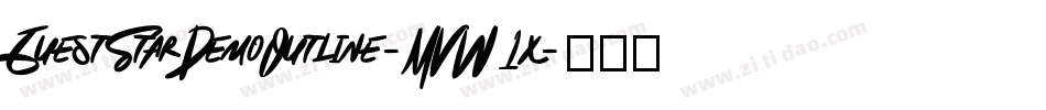 GuestStarDemoOutline-MVW1x字体转换