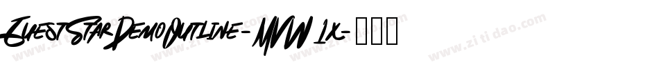 GuestStarDemoOutline-MVW1x字体转换
