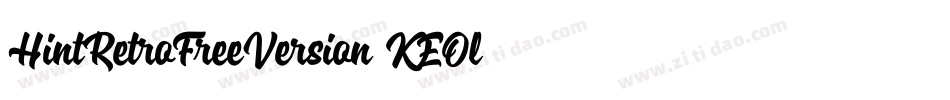 HintRetroFreeVersion-KEOl字体转换
