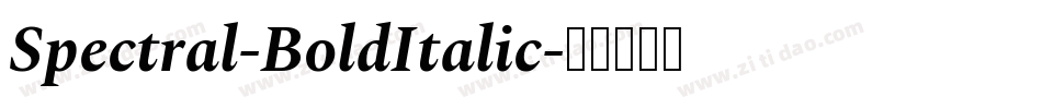Spectral-BoldItalic字体转换
