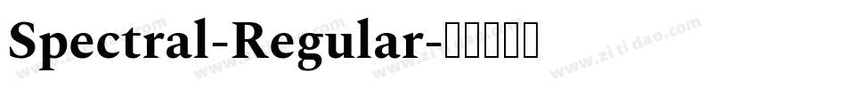 Spectral-Regular字体转换