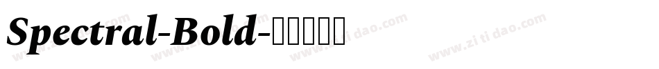 Spectral-Bold字体转换