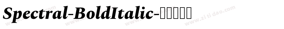 Spectral-BoldItalic字体转换