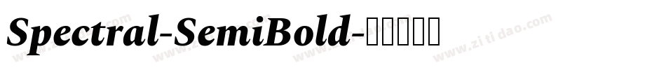 Spectral-SemiBold字体转换