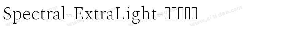 Spectral-ExtraLight字体转换