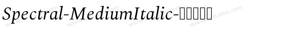 Spectral-MediumItalic字体转换