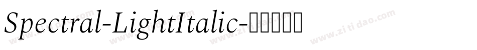 Spectral-LightItalic字体转换