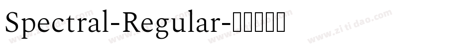 Spectral-Regular字体转换