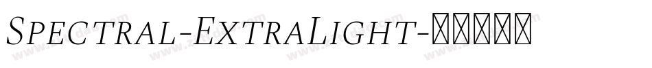 Spectral-ExtraLight字体转换
