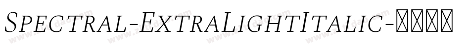 Spectral-ExtraLightItalic字体转换
