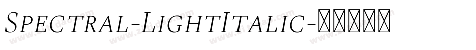 Spectral-LightItalic字体转换