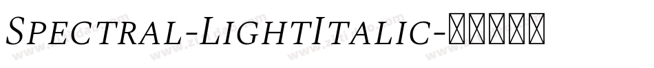 Spectral-LightItalic字体转换