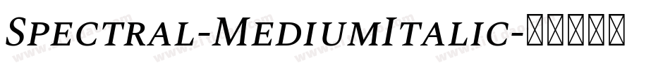Spectral-MediumItalic字体转换