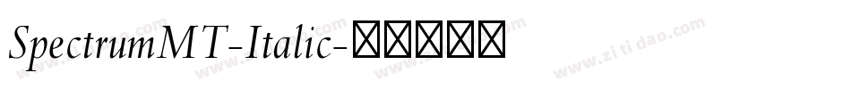 SpectrumMT-Italic字体转换