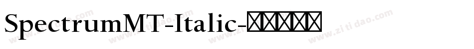 SpectrumMT-Italic字体转换
