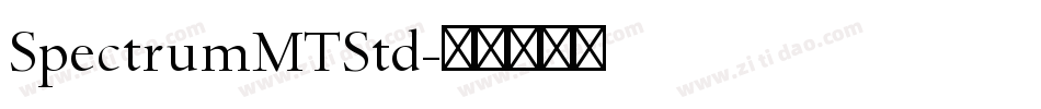 SpectrumMTStd字体转换