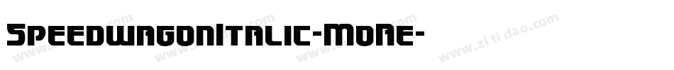 SpeedwagonItalic-MoAe字体转换