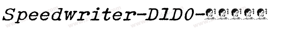 Speedwriter-DlD0字体转换