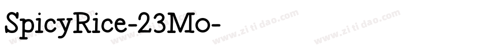 SpicyRice-23Mo字体转换