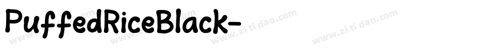 PuffedRiceBlack字体转换