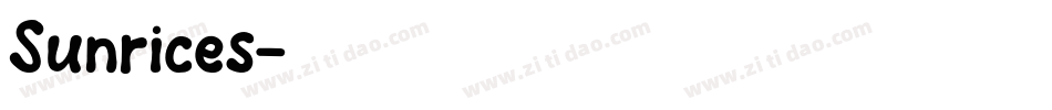 Sunrices字体转换