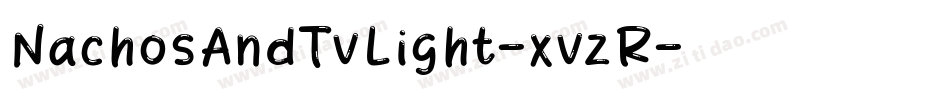NachosAndTvLight-xvzR字体转换