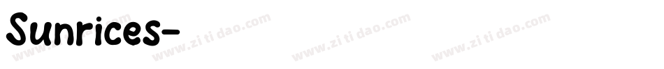 Sunrices字体转换