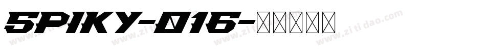 Spiky-016字体转换