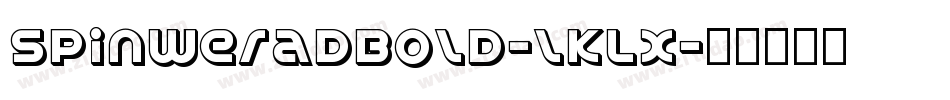 SpinweradBold-lKLX字体转换