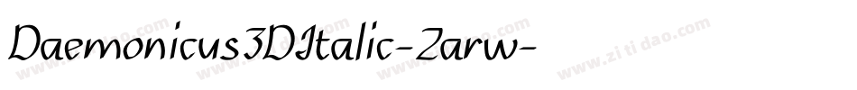 Daemonicus3DItalic-2arw字体转换