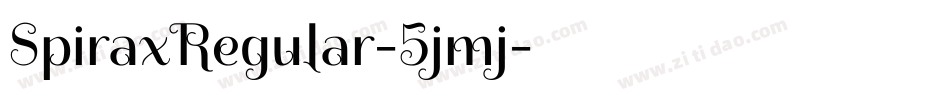 SpiraxRegular-5jmj字体转换