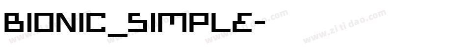 Bionic_simple字体转换