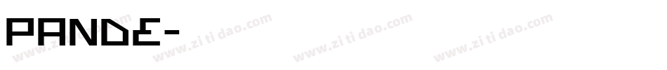 pande字体转换