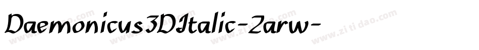 Daemonicus3DItalic-2arw字体转换