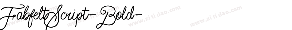 FabfeltScript-Bold字体转换