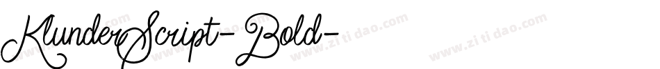 KlunderScript-Bold字体转换