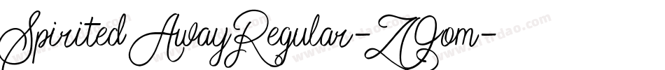 SpiritedAwayRegular-ZOom字体转换