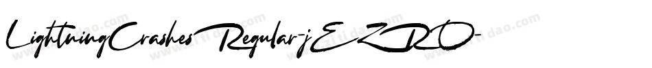 LightningCrashesRegular-jEZRO字体转换