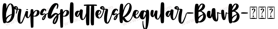 DripsSplattersRegular-BwvB字体转换