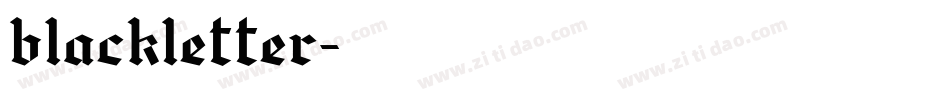 blackletter字体转换