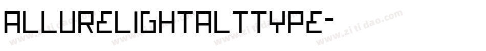AllureLightAltType字体转换