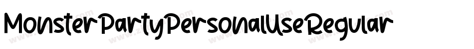 MonsterPartyPersonalUseRegular-0Wlj4字体转换 MonsterPartyPersonalUseRegular-0Wlj4字体转换