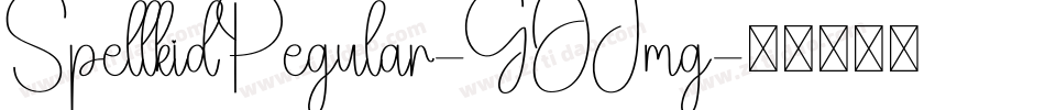 SpellkidRegular-GOJmg字体转换