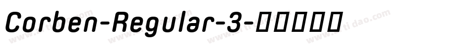 Corben-Regular-3字体转换