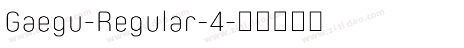 Gaegu-Regular-4字体转换