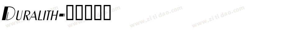 Duralith字体转换