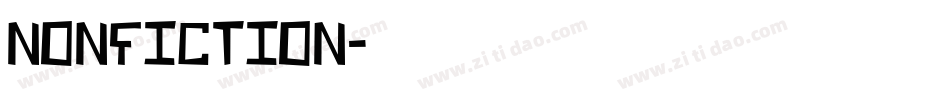NONFICTION字体转换