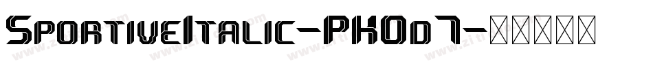 SportiveItalic-PKOd7字体转换